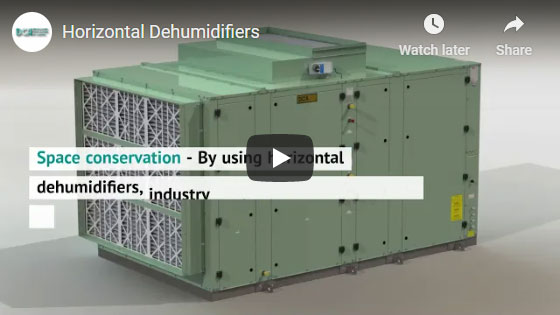 Horizontal dehumidifiers